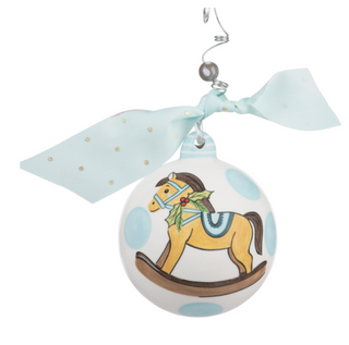 Blue Rocking Horse Ornament