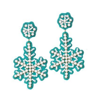 Blue Snowflake Earring