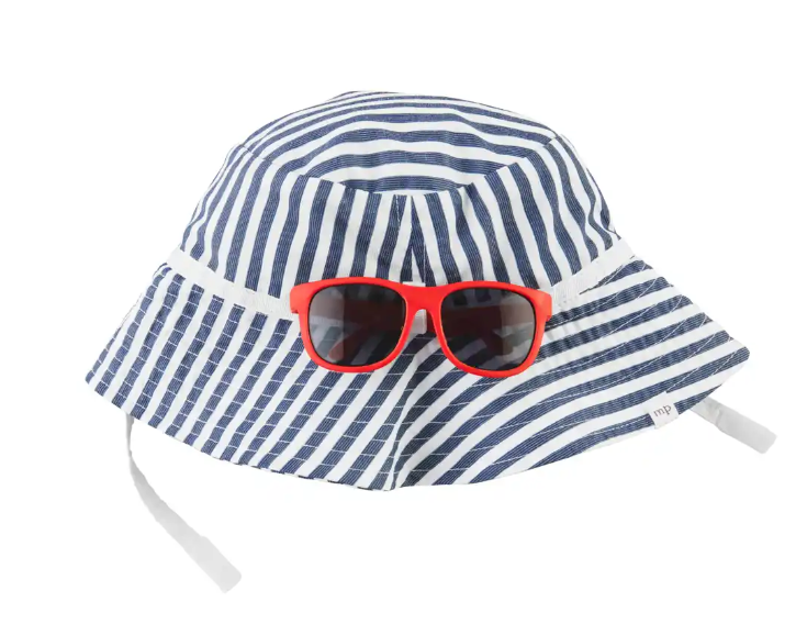 Blue Stripe Hat & Sunglasses