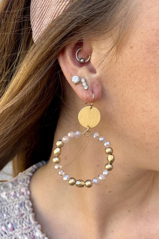 Blush Circle Earring
