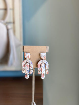 Blush Clay Curved Bar Earring