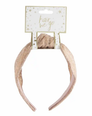 Blush Shimmer Knot Headband