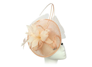 Blush Sinamay Bow Fascinator