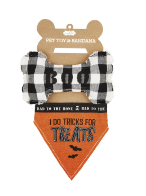 Bone Pet Toy Bandana Set