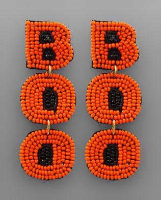 Boo Bead Earring Orange