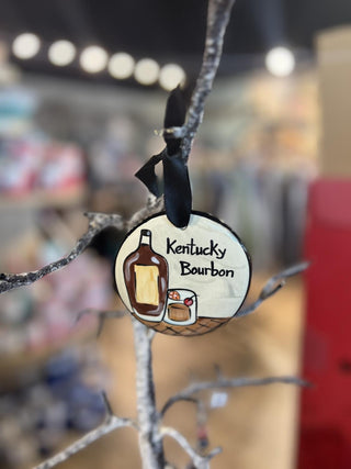 Bourbon Bottle Flat Ornament