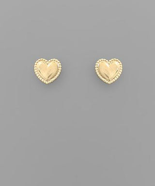 Brass Heart Stud