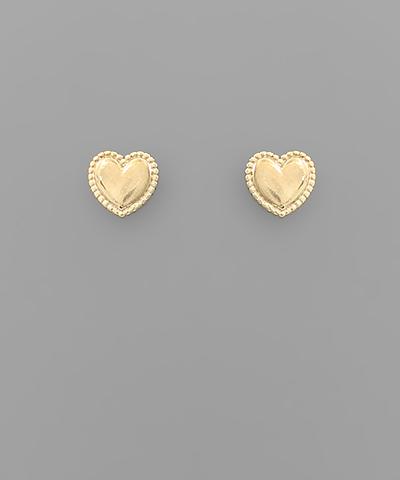 Brass Heart Stud