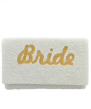 Bride Bead Clutch Gold
