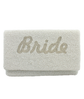Bride Bead Clutch Silver