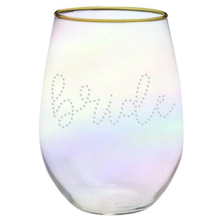 Bride Rhinestone Wine Glass