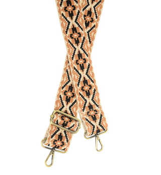 Brown/Black Embroidery Strap