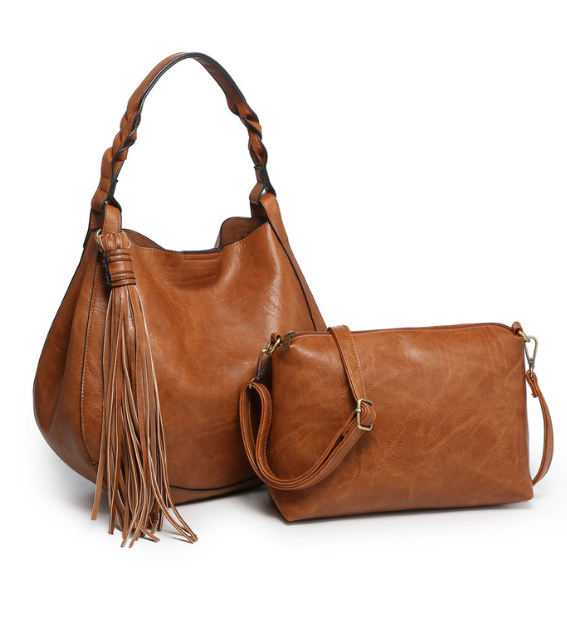 Brown Eloise Tassel Hobo Bag