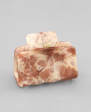 Brown Resin Square Hair Clip