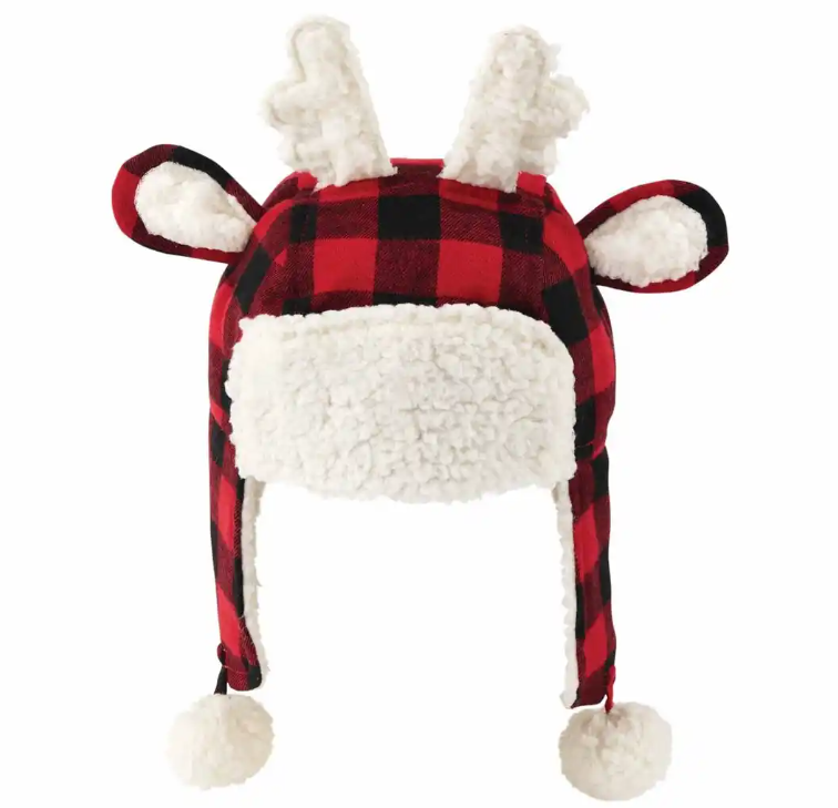 Buffalo Check Reindeer Hat