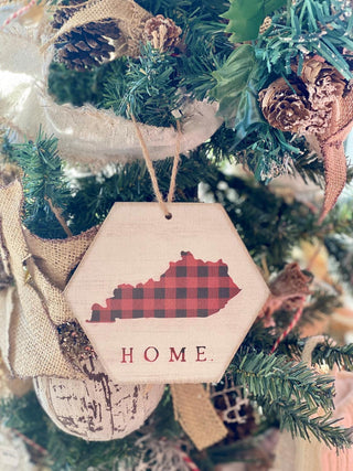 Buffalo Plaid KY Ornament