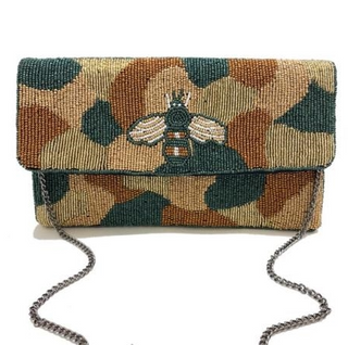 Bumble Bee Beaded Clutch