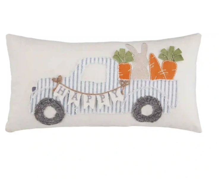 Bunny Truck Pillow