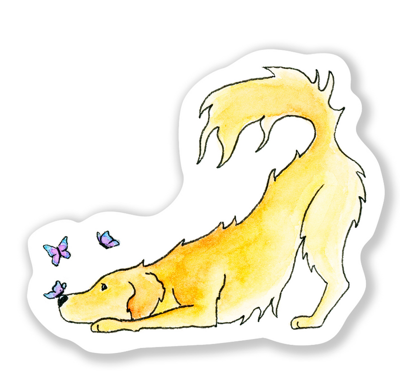 Butterfly Kiss- Dog Sticker