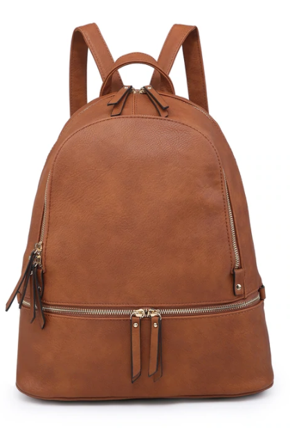 Camel Triple Zip Backpack