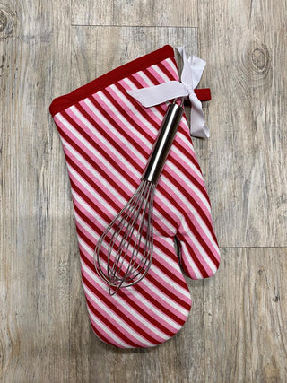 Candy Stripe Oven Mitt Set