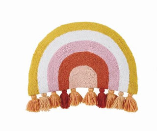 Warm Rainbow Tassel Pillow