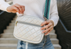 Silver Metallic Quilted Purse