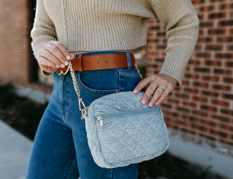 Denim Quilted Purse