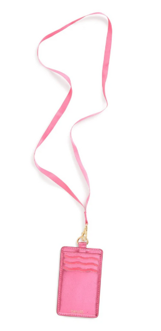 Card Case With Lanyard-Pink
