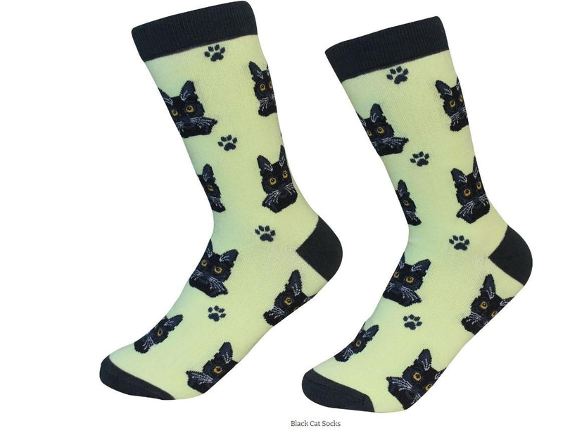 Cat Black Socks