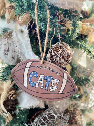 Cats Football Ornament