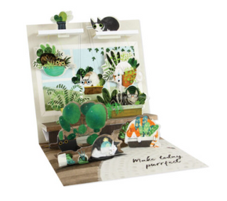 Cats In Plants Card