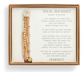 Champagne Beaded Prayer Bracel