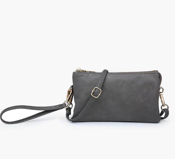 Charcoal Riley Wristlet Crossbody