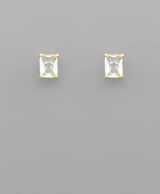 Charlie Stud Earrings Clear