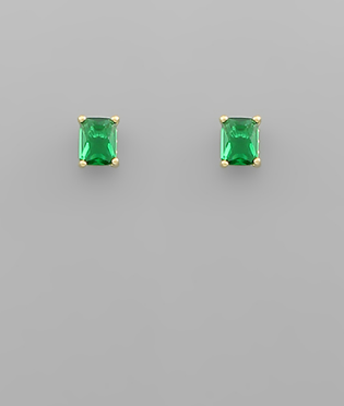 Charlie Stud Earrings Green