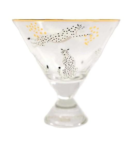 Cheetah Martini Glass