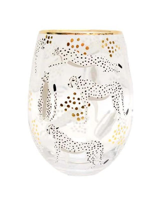 Cheetah Wine Glass