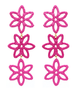 Chelsie Earrings Fuchsia