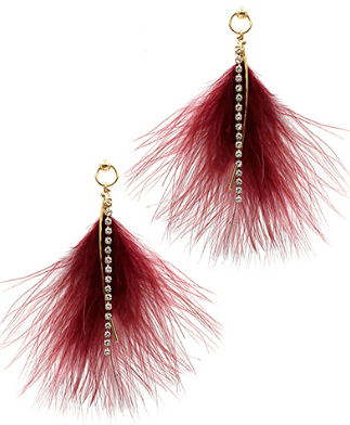 Cherokee Earrings Burgundy