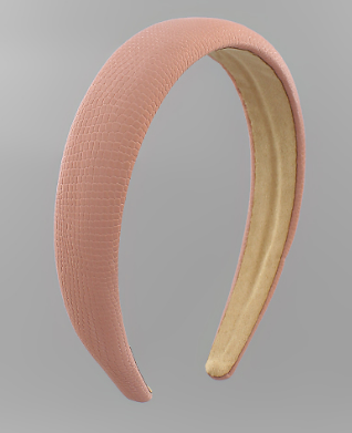 Chic Leather Headband Pink