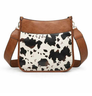 Chloe Crossbody W/ Fuzzy Cow Guitar Strap