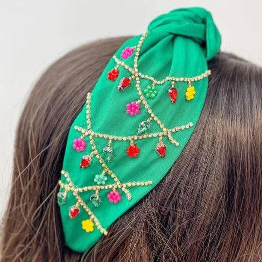 Christmas Beaded Headband Gree