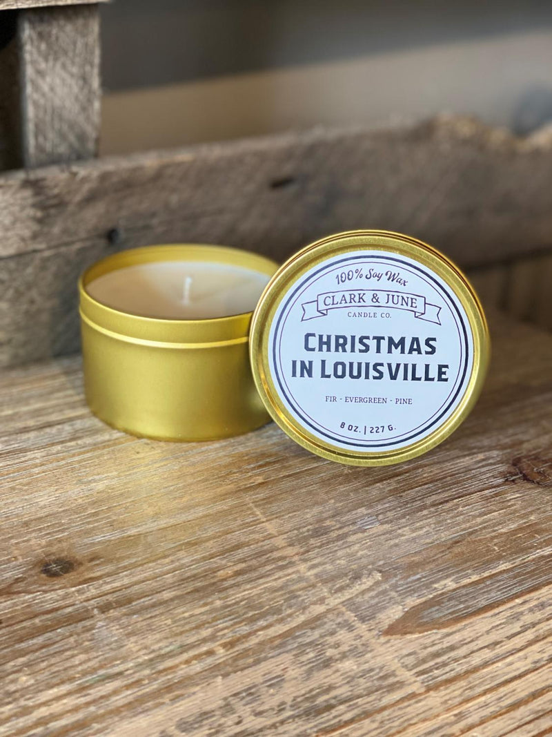 Christmas Louisville Tin Candle