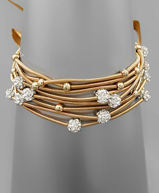 Clara Bracelet Gold/Clear