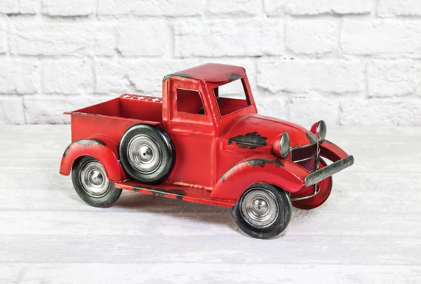 Red metal toy truck sales