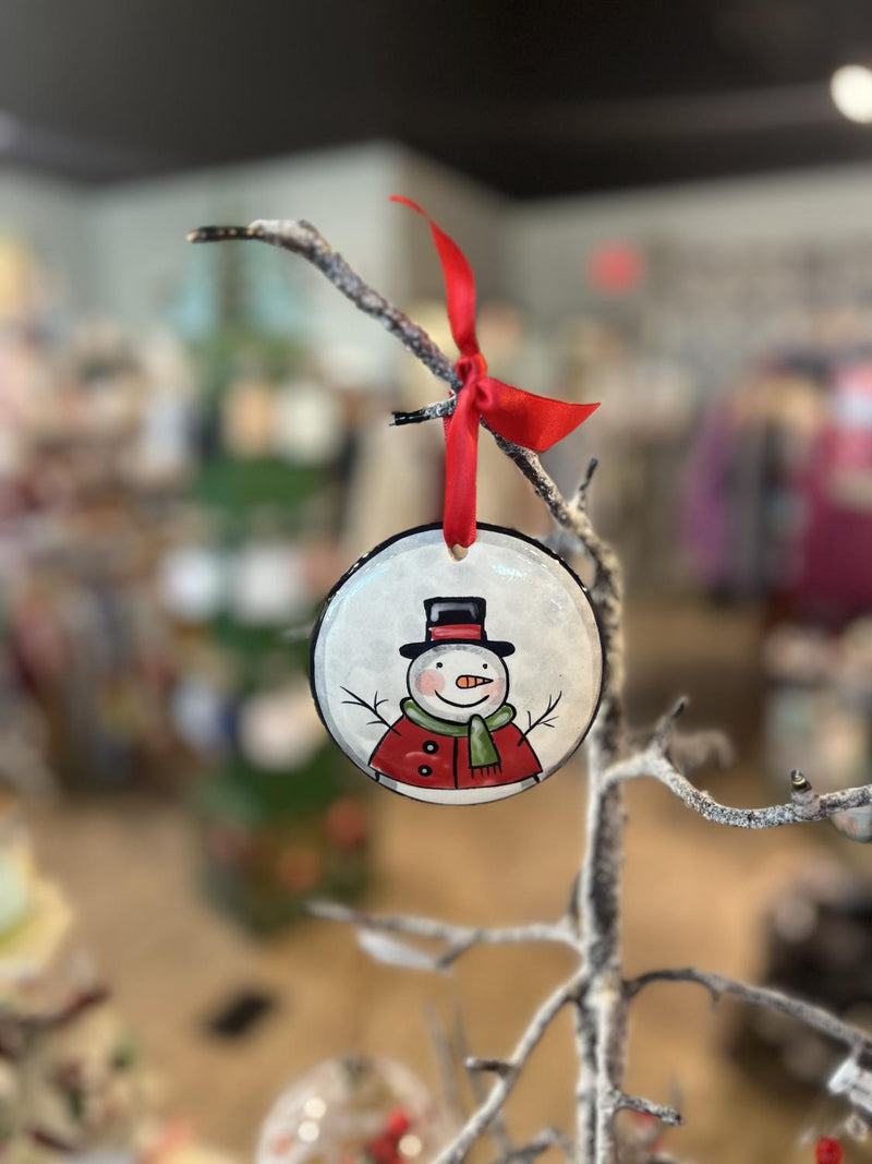 Classic Snowman Flat Ornament