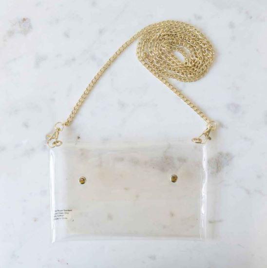 Clear Crossbody Gold