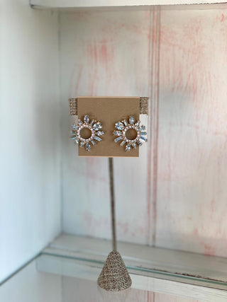Clear Geo Circle Earring