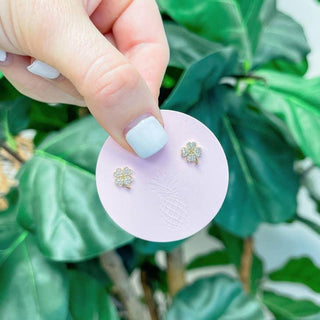Clover Stud Earrings Gold